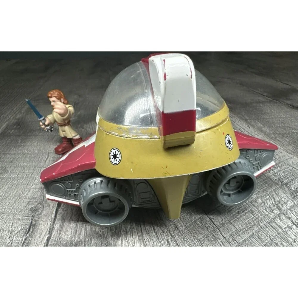 Star Wars Obi Wan Jedi Starfighter with Figure 2008 Hasbro Galactic‎ Hero